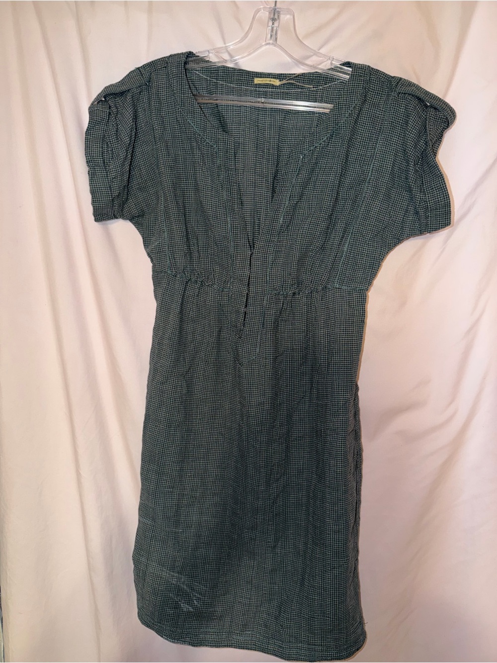 Max Studio Green Check Midi Dress